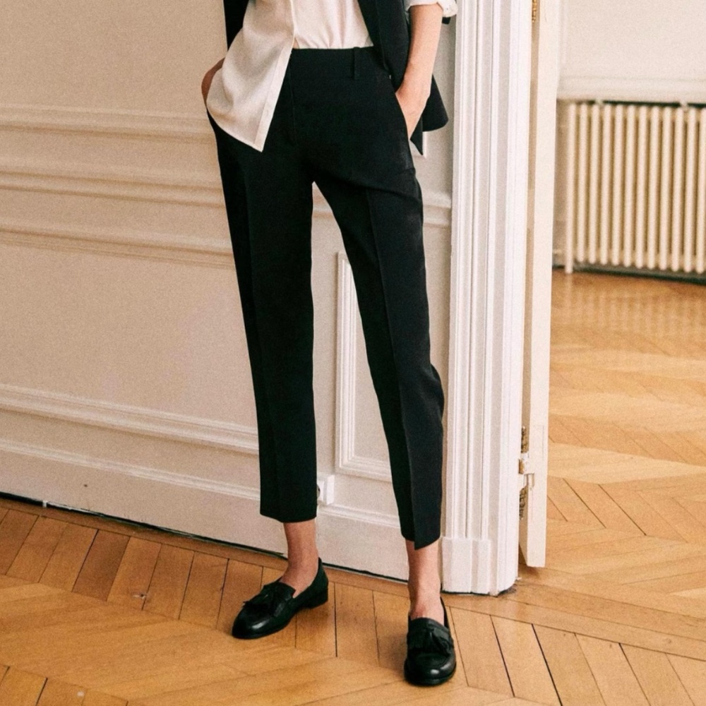 Sezane Gustavo Trousers Black - Size 6